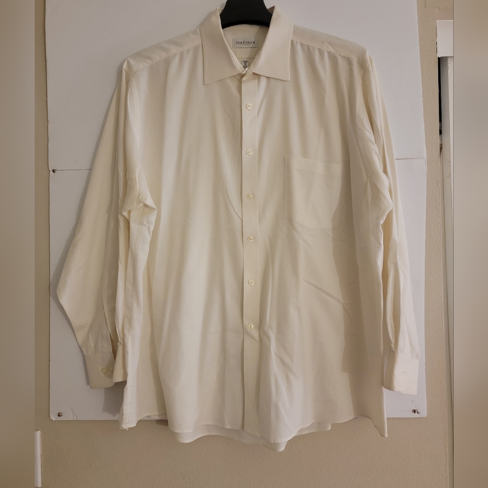 VANHEUSEN Men's long sleeve shirts Size, WRINKLE FREE 18 34/35 XXLARGE